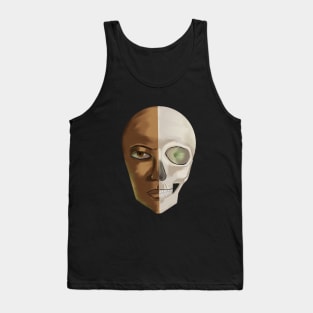 Half face, half skull Tank Top